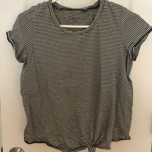 Madewell black and white stripe T-shirt
